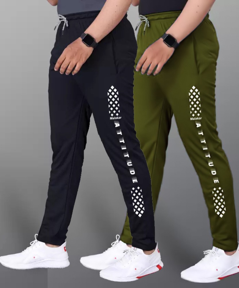 Malakar Printed Men Black, Olive Track Pants - Buy Malakar Printed Men  Black, Olive Track Pants Online at Best Prices in India