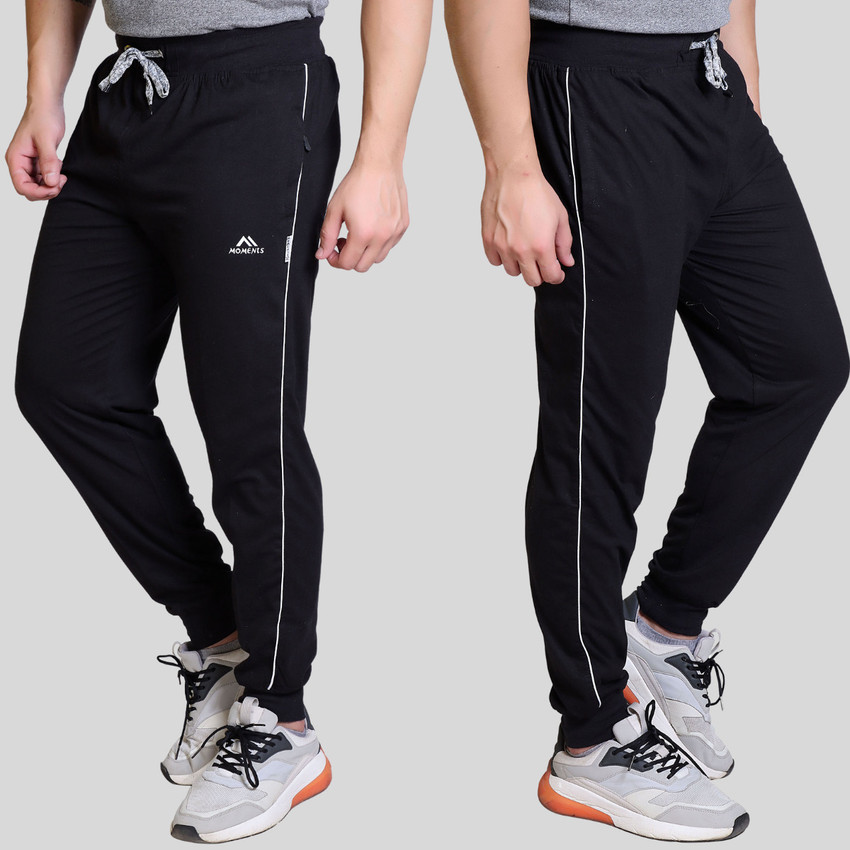 Moments Solid Men Black Track Pants - Buy Moments Solid Men Black Track  Pants Online at Best Prices in India | Flipkart.com