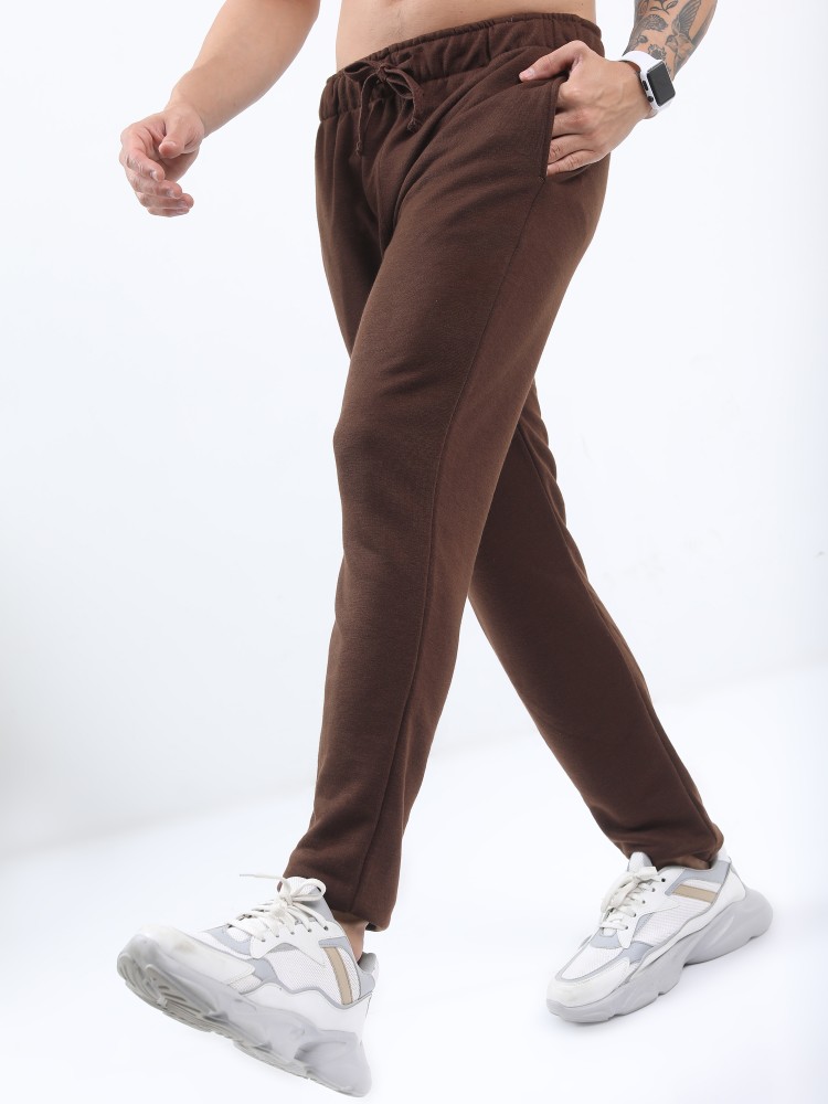 KETCH Solid Men Brown Track Pants - Buy KETCH Solid Men Brown