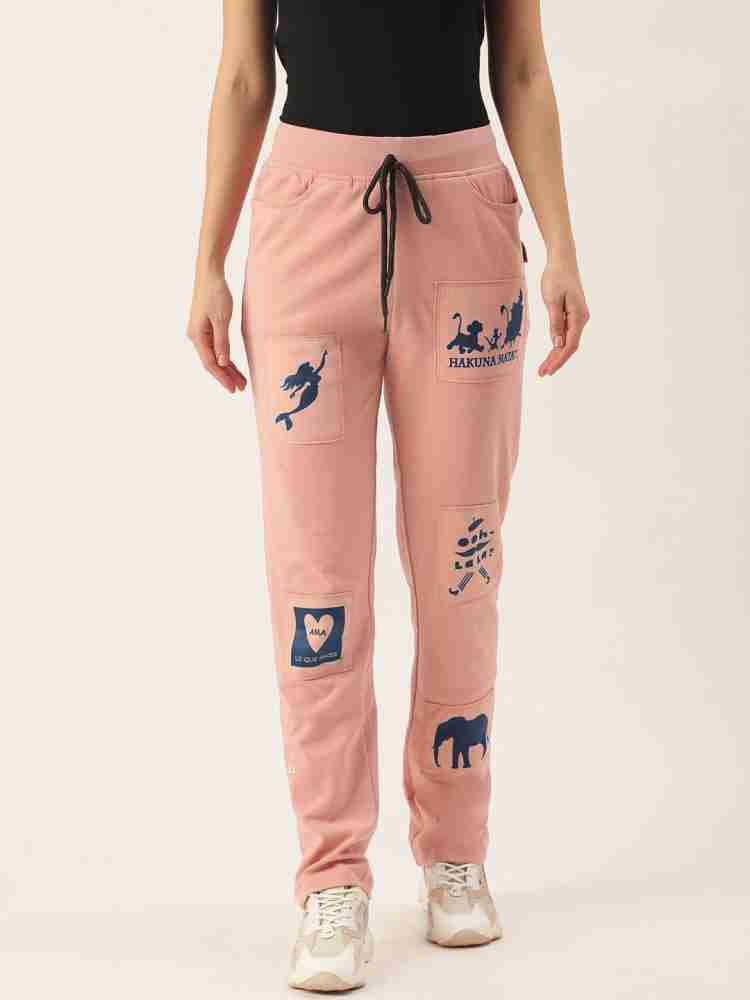 Yuvraah Printed Women Pink Track Pants Buy Yuvraah Printed Women