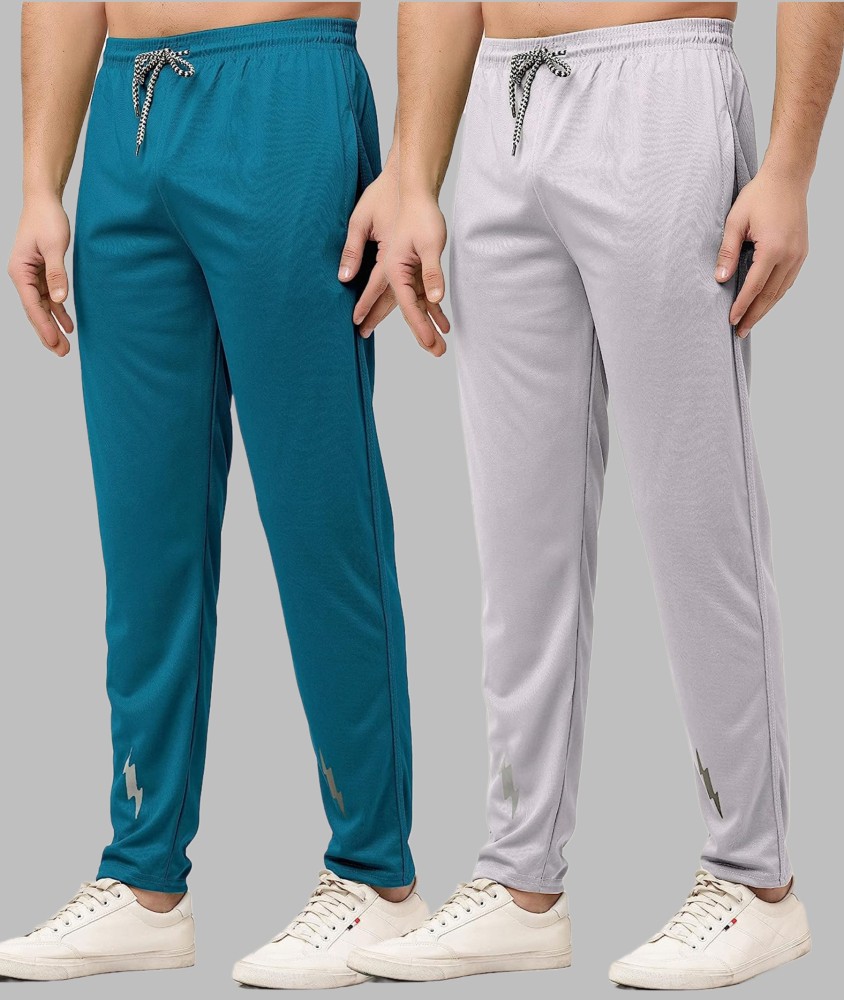 Blue And White Comfortable Slim Fit Cotton Strip Track Pants For Mens at  Best Price in Sultanpur  Shoppers Hut