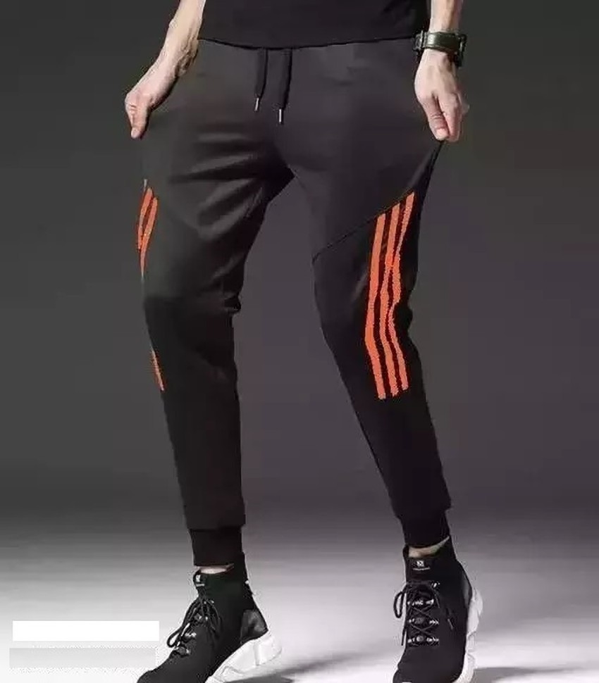 All Black Neon Orange Reflective Joggers  Buy Men Trackpants  Fugazee   FUGAZEE