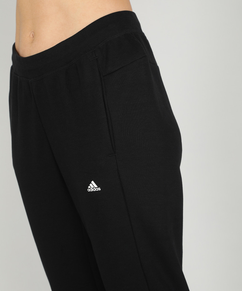Adidas black discount polyester track pant