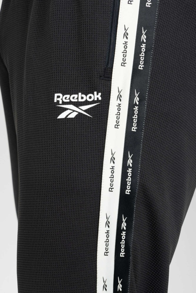 REEBOK Self Design Men Black Track Pants - Buy REEBOK Self Design