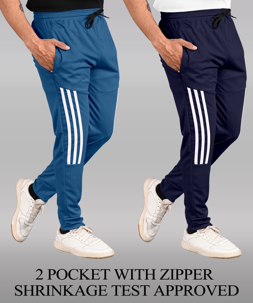 Blue and best sale black track pants