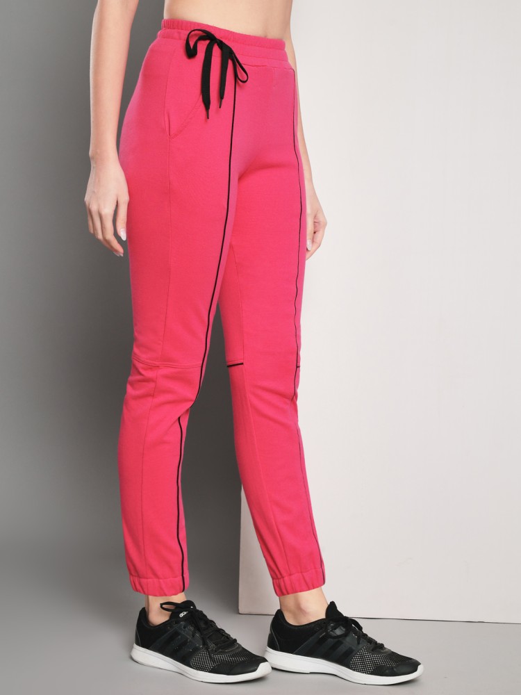 Q-Rious Striped Women Pink Track Pants - Buy Q-Rious Striped Women Pink Track  Pants Online at Best Prices in India