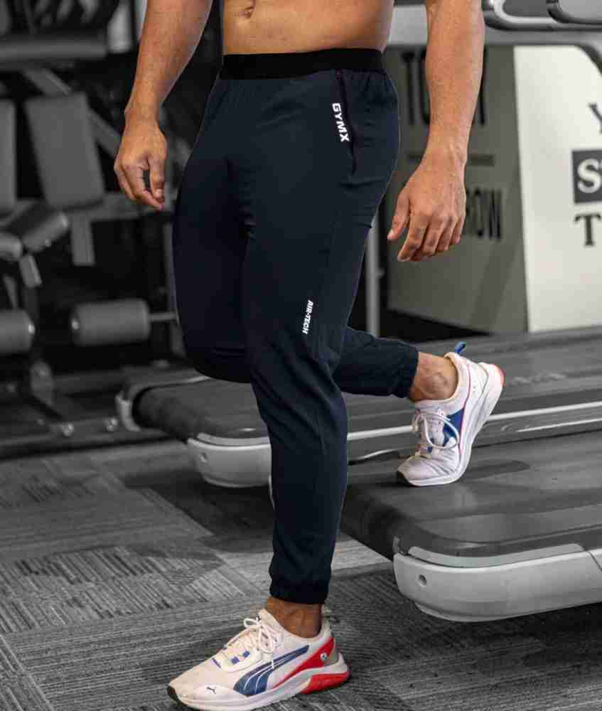 GymX Sportwear Solid Men Blue Track Pants Buy GymX Sportwear