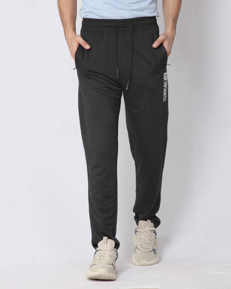 RBL Solid Men Black Track Pants Buy RBL Solid Men Black Track