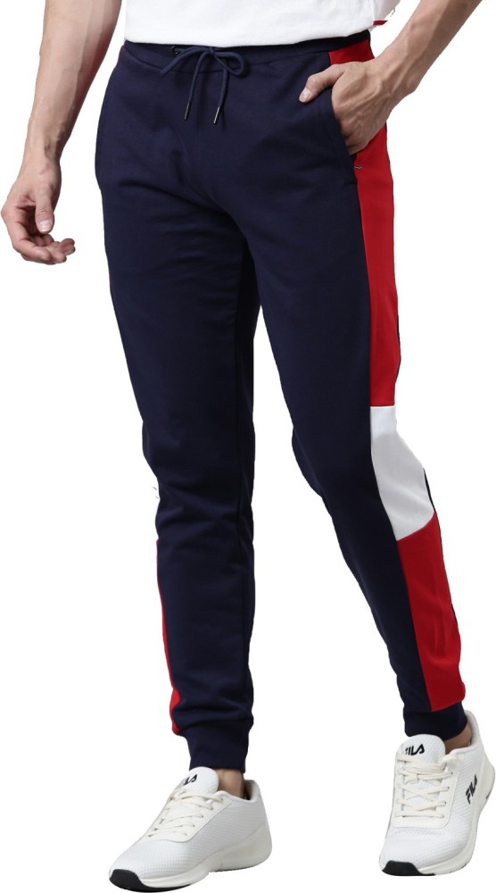 FILA Colorblock Men Blue Track Pants - Buy FILA Colorblock Men Blue Track  Pants Online at Best Prices in India