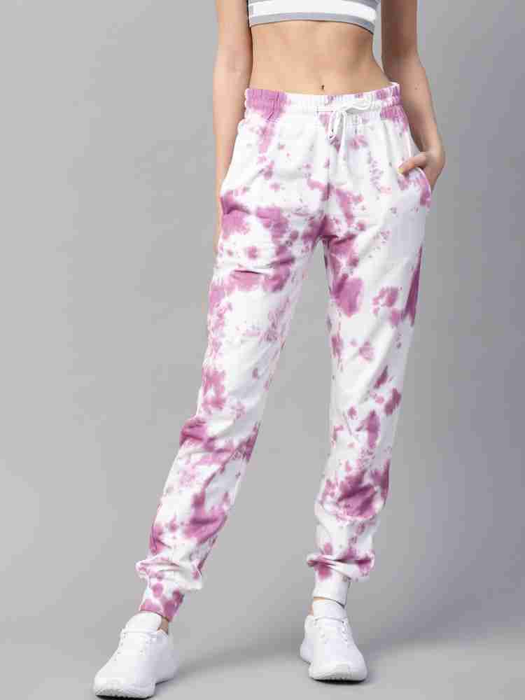 Purple and best sale white track pants