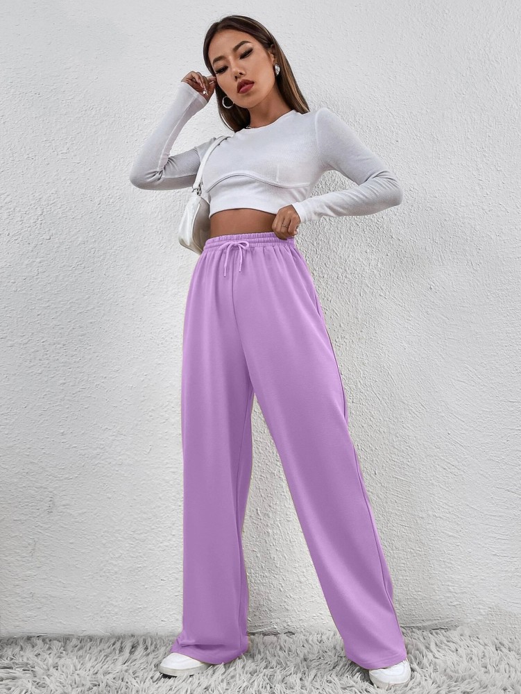 Young trendz Solid Women Purple Track Pants - Buy Young trendz 