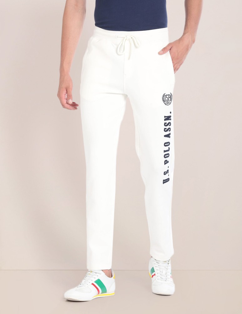 U.S. POLO ASSN. Printed Men White Track Pants - Buy U.S. POLO ASSN. Printed  Men White Track Pants Online at Best Prices in India