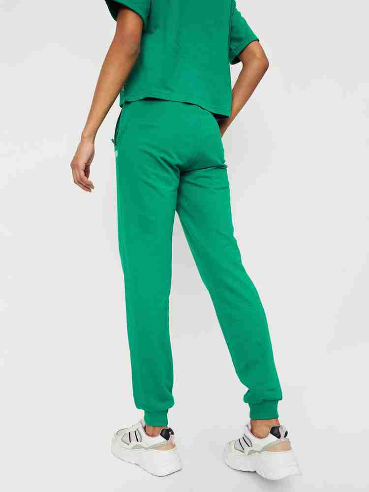 MAX Solid Women Green Track Pants Buy MAX Solid Women Green