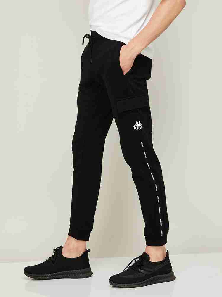 Black kappa track pants deals