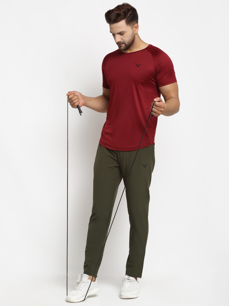 Invincible Solid Men Olive Track Pants - Buy Invincible Solid Men Olive Track  Pants Online at Best Prices in India