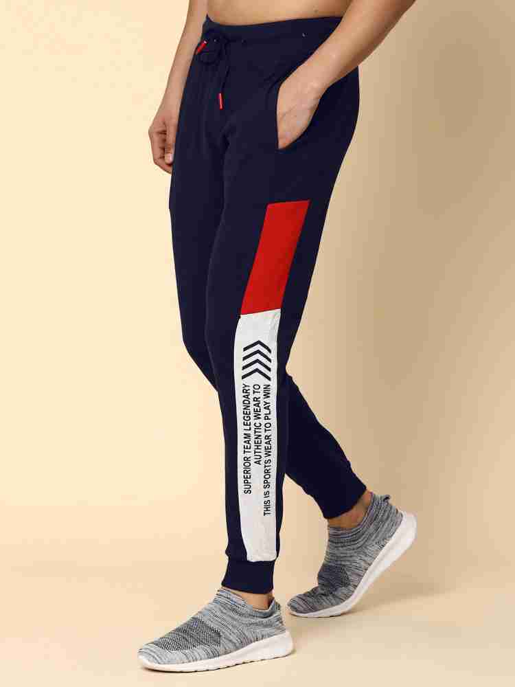 V-MART Colorblock Men Blue Track Pants - Buy V-MART Colorblock Men