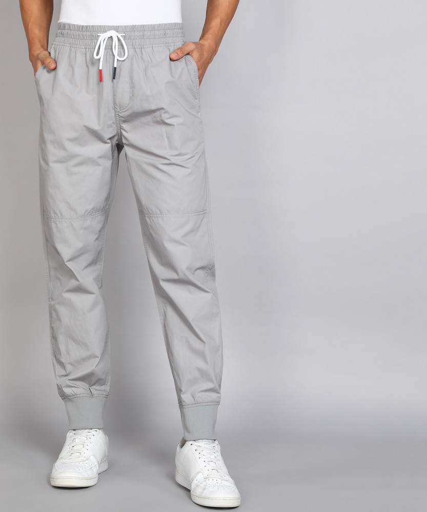 TOMMY HILFIGER Solid Men Grey Track Pants Buy TOMMY HILFIGER