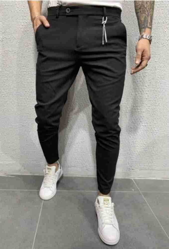 Style Fashion Trending Solid Men Black Track Pants Buy Style