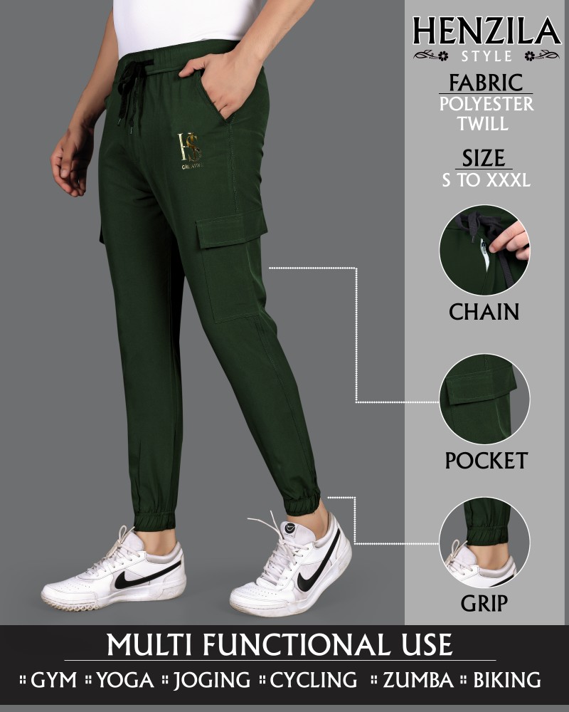 Fruzis Fashion Solid Men Dark Green Track Pants - Buy Fruzis Fashion Solid  Men Dark Green Track Pants Online at Best Prices in India