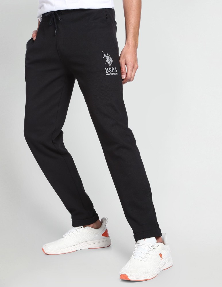 Polo Ralph Lauren player logo double tech track pants in black  ASOS