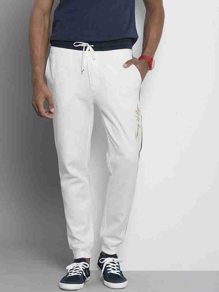 Tommy hilfiger white joggers cheap