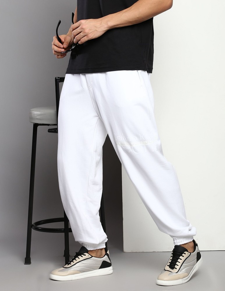 White baggy track on sale pants