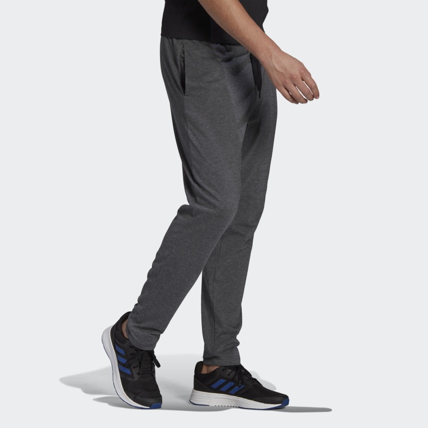 adidas Mens Essentials Fleece Tapered Cuff 3Stripes Pants Dark Grey  HeatherBlack Medium Tall  Amazonin Clothing  Accessories