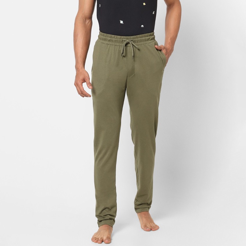 Ajile By Pantaloons Solid Men Green Track Pants - Buy Ajile By