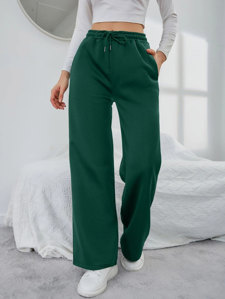 green track pants womens