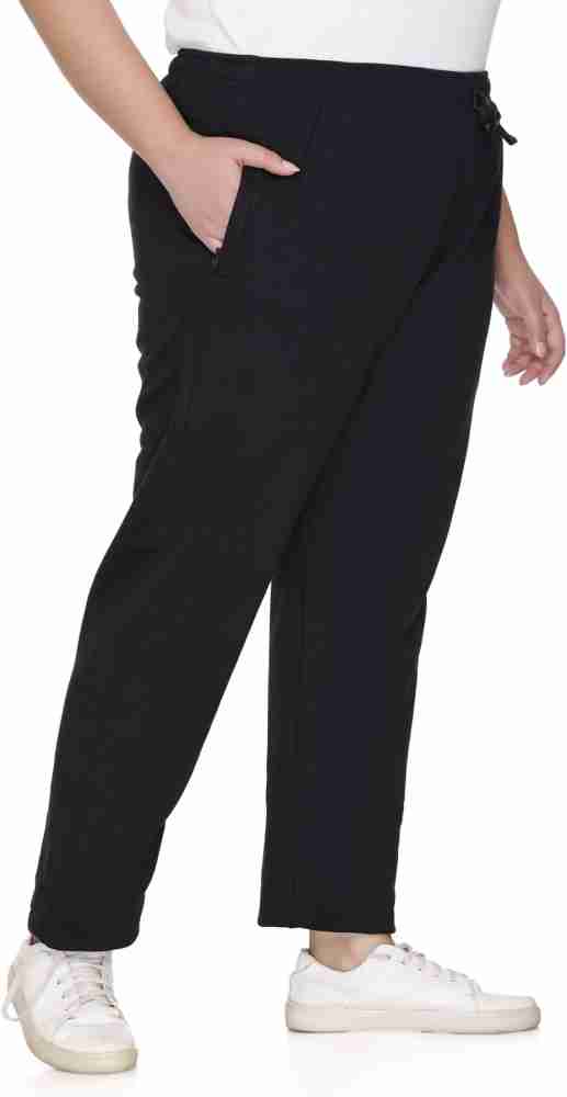 CUPID Plus Size Fleece Solid Women Blue Track Pants - Buy CUPID Plus Size  Fleece Solid Women Blue Track Pants Online at Best Prices in India