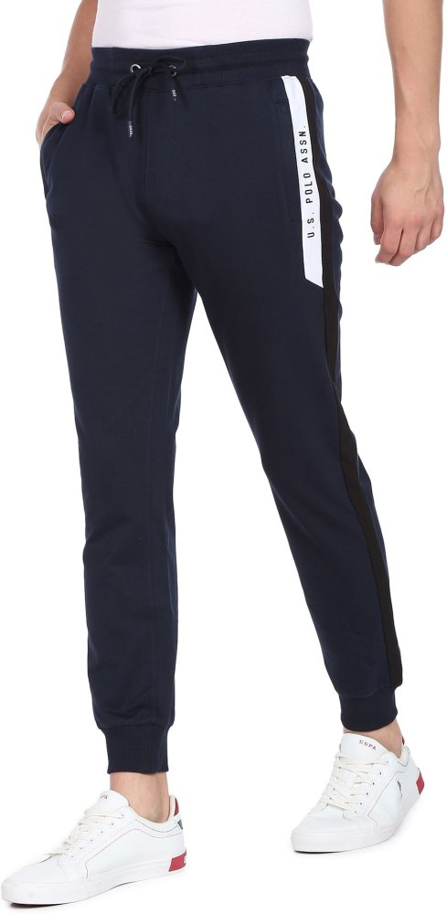 Buy online Blue Color-blocked Full Length Track Pant from Sports Wear for  Men by U.s. Polo Assn. for ₹1280 at 5% off