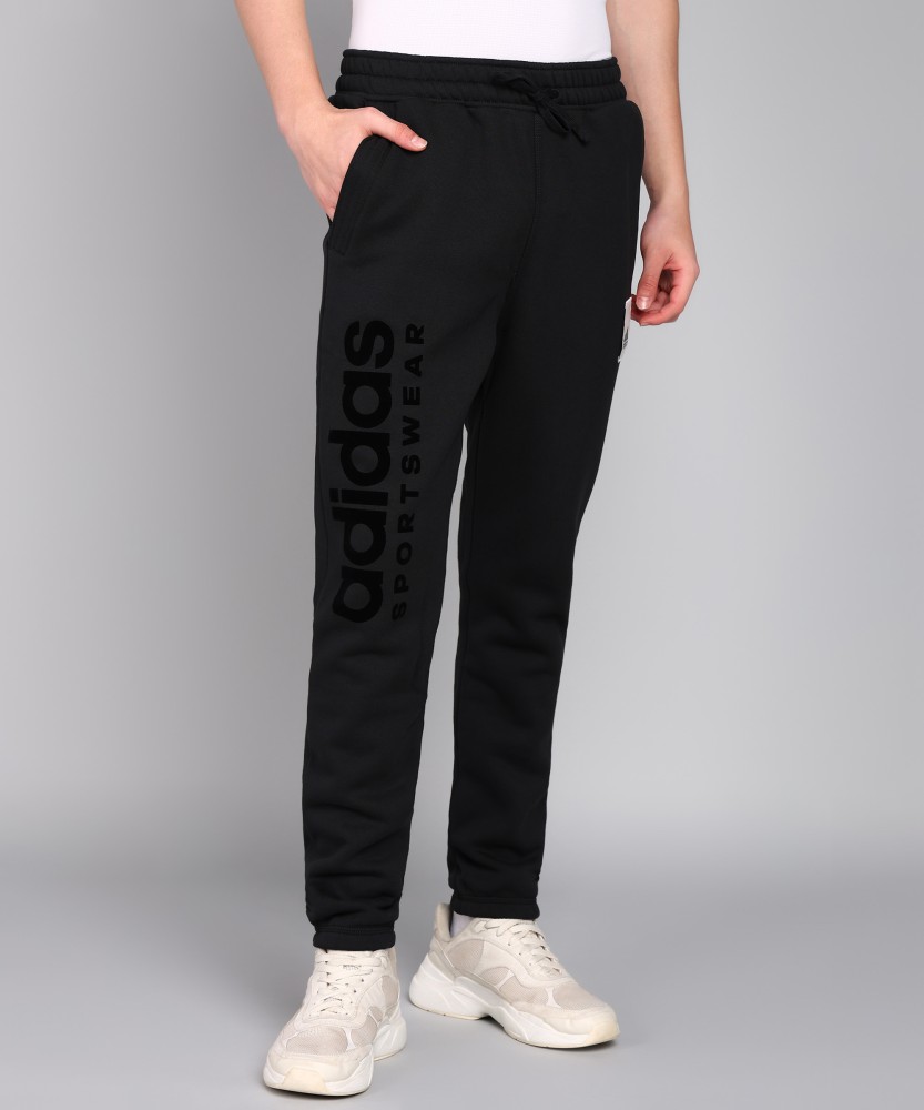 ADIDAS Printed Men Black Track Pants