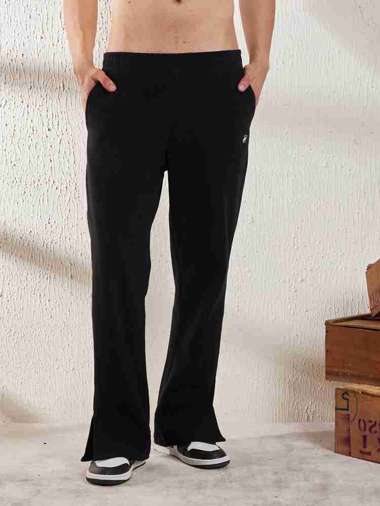 Fugazee solid men's discount black track pants