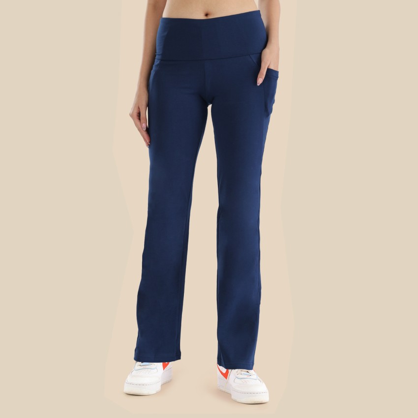 NITE FLITE Solid Women Blue Track Pants - Buy NITE FLITE Solid