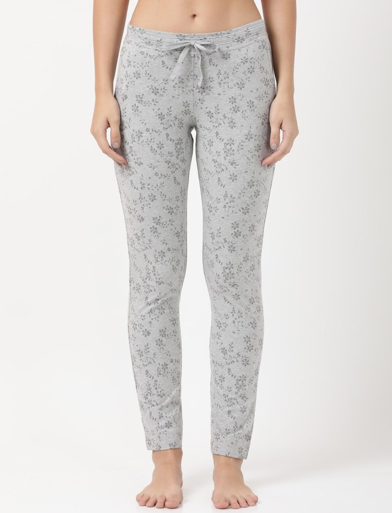 JOCKEY Printed Women Grey Track Pants - Buy JOCKEY Printed Women Grey Track Pants  Online at Best Prices in India