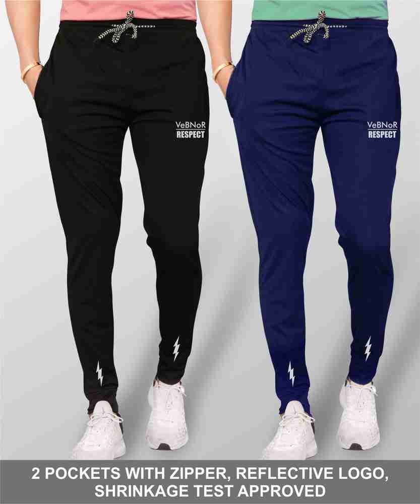 Black and blue track pants outlet