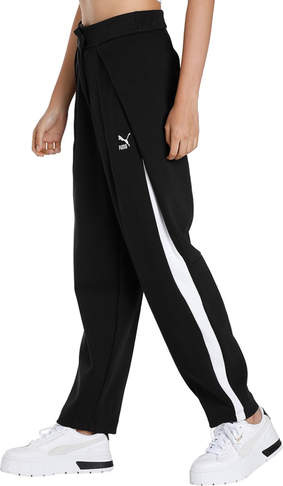 PUMA LUXE SPORT T7 Slouchy Pants Solid Women Black Track Pants