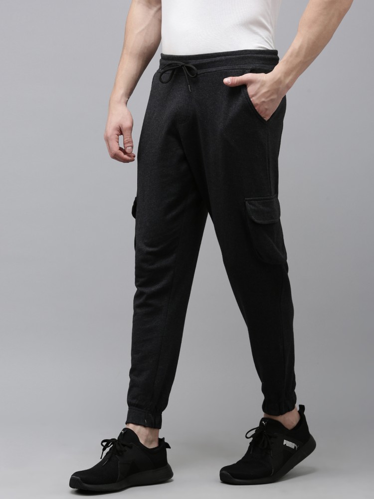 MADSTO Solid Men Grey, Black Track Pants - Buy MADSTO Solid Men Grey, Black  Track Pants Online at Best Prices in India