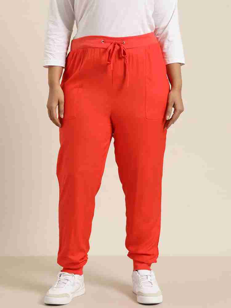 CHKOKKO Solid Women Orange Track Pants - Buy CHKOKKO Solid Women Orange  Track Pants Online at Best Prices in India