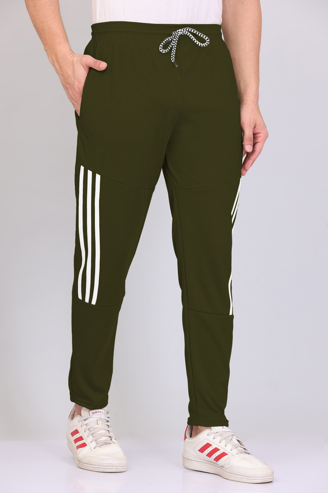 FUBACK Self Design Men Dark Green Track Pants Buy FUBACK Self