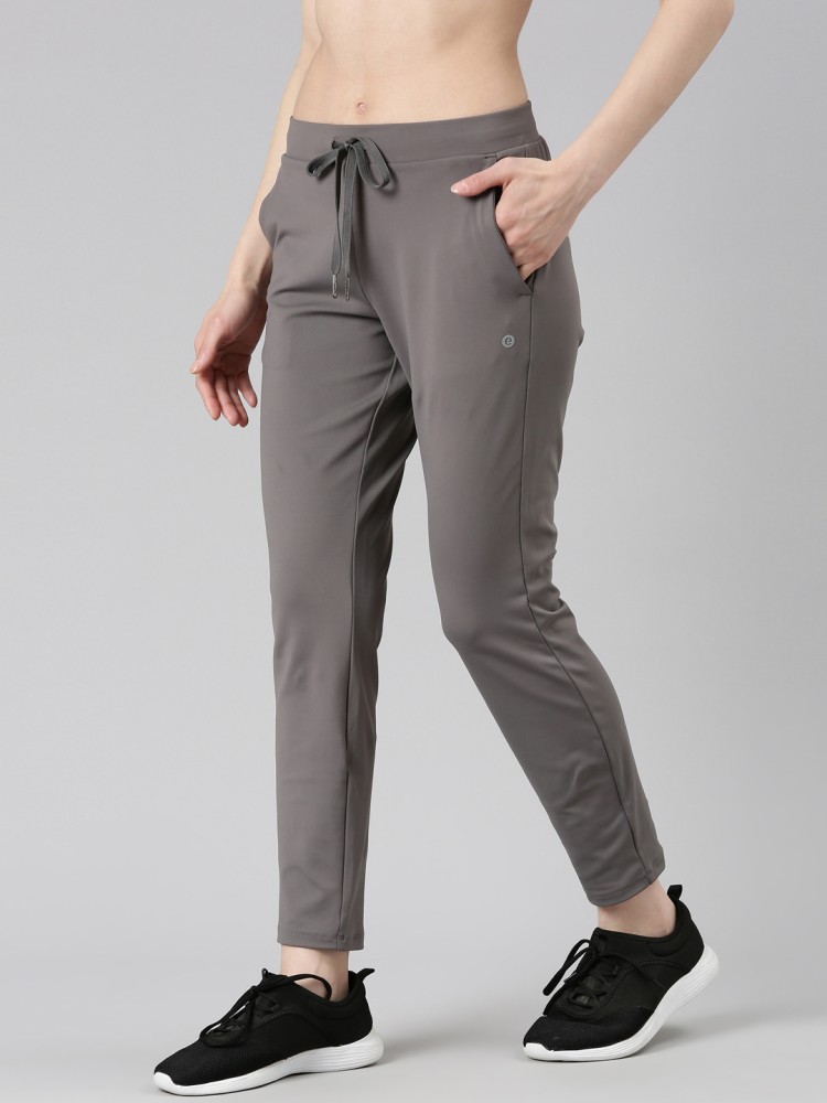 Enamor Dry Fit, Antimicrobial E068 Mid-Rise Smart Active Travel Solid Women  Grey Track Pants - Buy Enamor Dry Fit, Antimicrobial E068 Mid-Rise Smart  Active Travel Solid Women Grey Track Pants Online at