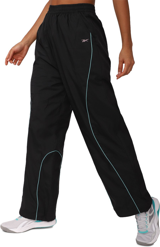 REEBOK Self Design Women Black Track Pants Buy REEBOK Self