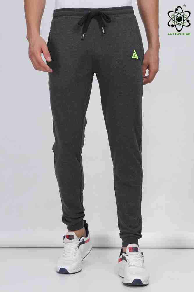 COTTON ATOM Solid Men Grey Track Pants Buy COTTON ATOM Solid Men