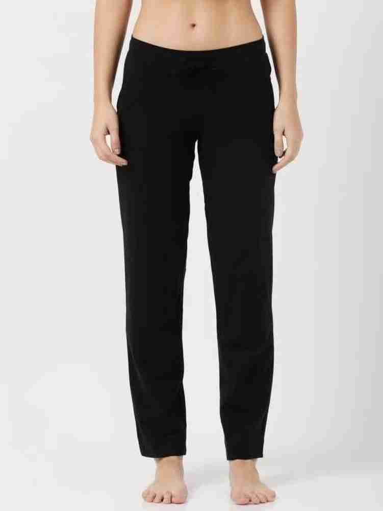 JOCKEY Solid Women Black Track Pants - Buy JOCKEY Solid Women