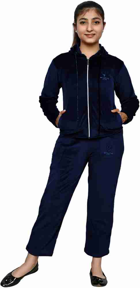 Girls navy jogging suit best sale