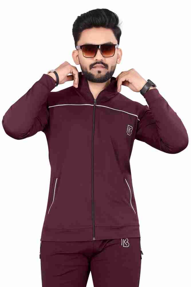 Maroon colour tracksuit clearance