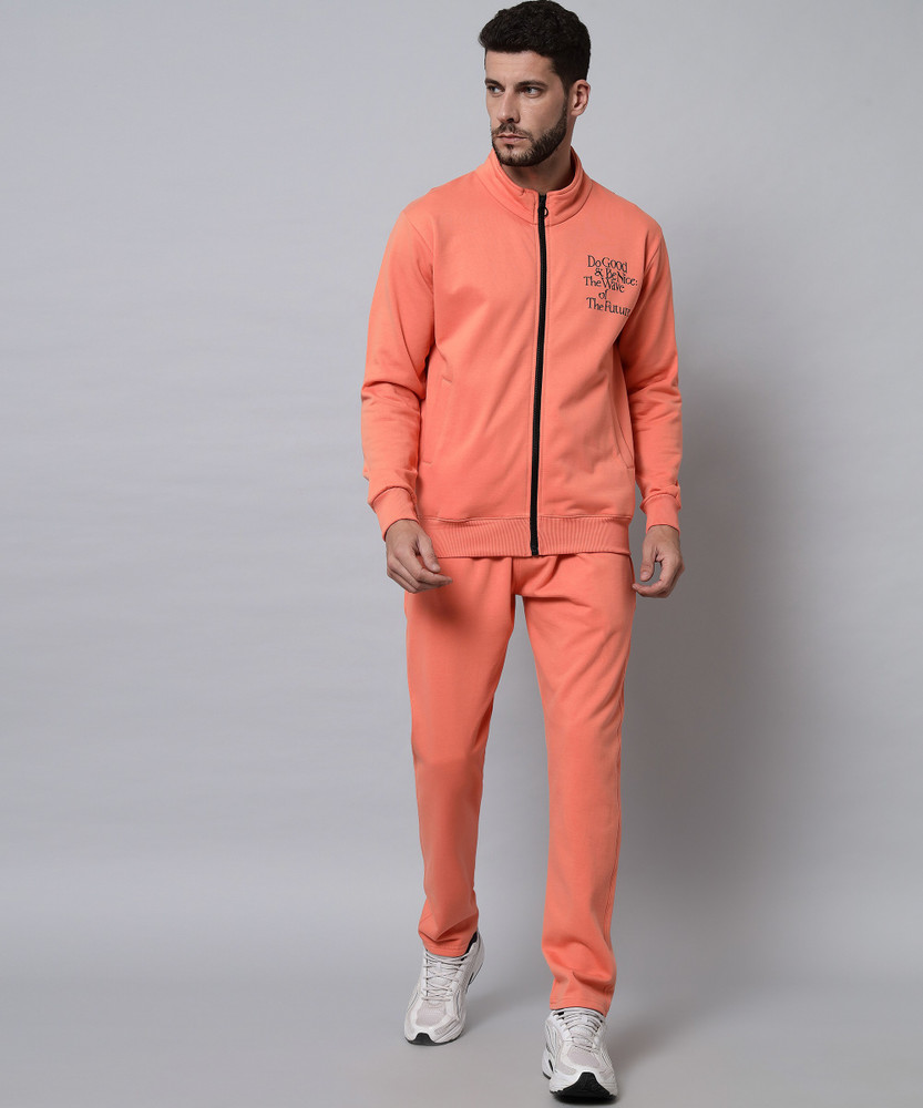 Orange tracksuit mens sales