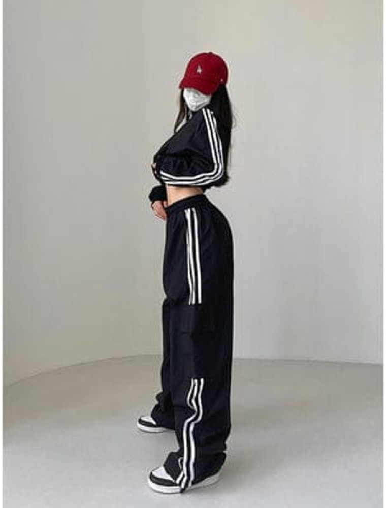 Women's Solid Stripes Track Suit  Women's Striped Tracksuit Top