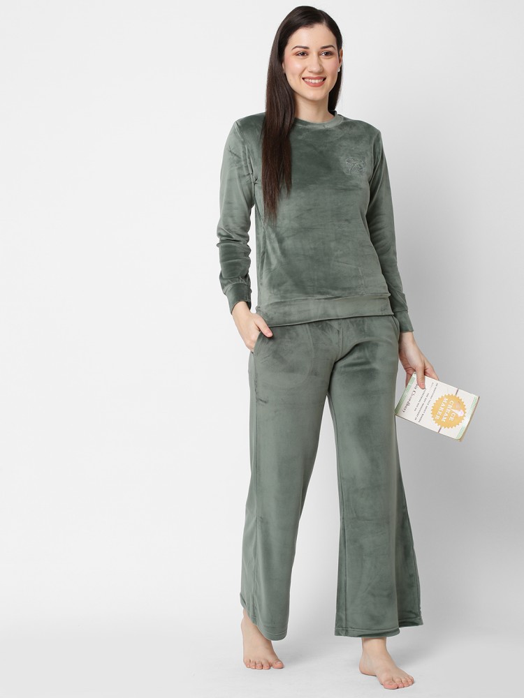 Sweet Dreams Solid Women Track Suit