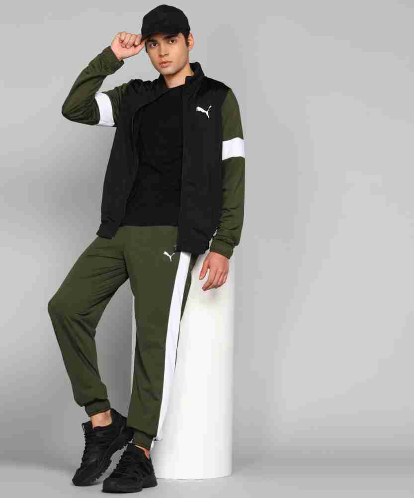 Mens green sales puma tracksuit